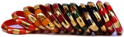AYNRA Glass Bangle Set(Pack of 12)