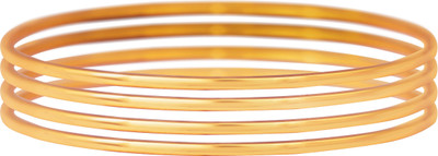 JFL Jewellery for Less Copper Gold-plated Bangle Set(Pack of 4)