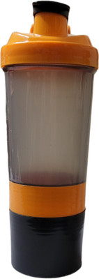 Believe Overseas 600 ml Plastic Shaker(Pack of 1, Orange)
