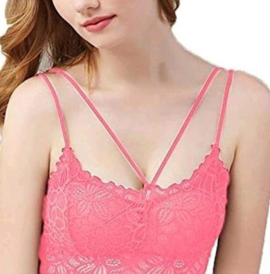 Ruman Fashion Women Bralette Lightly Padded Bra(Black)