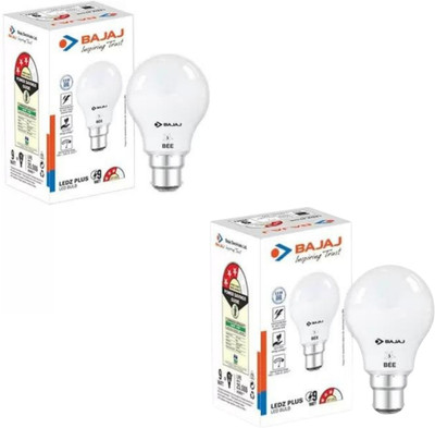 BAJAJ 9 W Basic Standard B22 LED Bulb(White, Pack of 2)