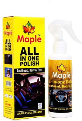 Maple All in One Multipurpose Liquid Bike and Car Spray Polish (200ml Box Pack)(2 Foam Piece) Vehicle Interior Cleaner(200 ml)