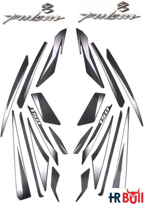 HRBull Sticker & Decal for Bike(Silver, Black, Multicolor)