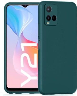 WOW Imagine Back Cover for Vivo Y33s | Y21 | Y21s Ultra Slim Soft | Inner Velvet Fabric Lining | Matte Silicone Case(Green, Matte Finish, Silicon, Pack of: 1)