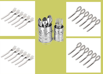 AVMART Stainless Steel Cutlery Set(Pack of 24)