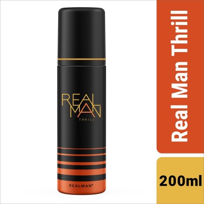 Real Man Thrill Body Spray  -  For Men(200 ml)