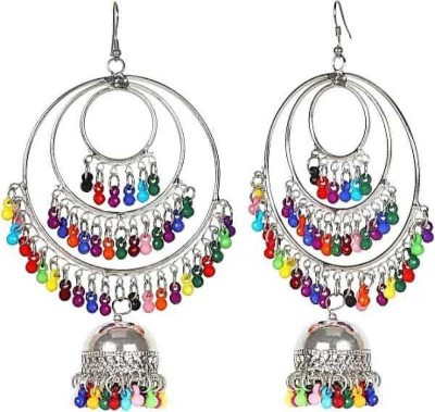 JMBW INTERNATIONAL Oxidized Chandbali earrings for girls and women Beads Alloy Jhumki Earring