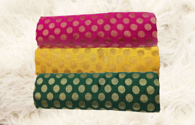 DHINITA Jacquard Self Design Blouse Material