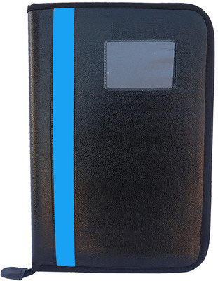Kopila Synthetic Leather Good Quality 20 Leef'S Portfolio professional,office file,document bag,/certificate,file folder Skyblue file Set of 1 Compatabile Paper Size A4& FS(Set Of 1, Skyblue, Black)