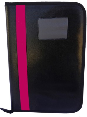 Kopila PU Leather document Certificate Carry Bag File Folder(Set Of 1, Pink)