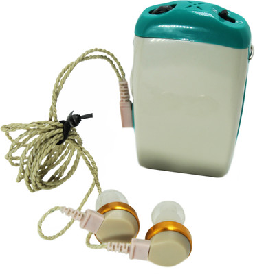 Anu Axon F-18 Sound Enhancement Amplifier for Both Ear- for Profound Hearing Loss Pocket Machine Hearing Aid(White)