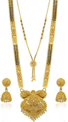 bulsenk Alloy Gold-plated Gold Jewellery Set(Pack of 2)