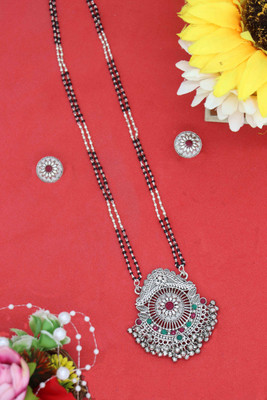 Springal Alloy Gold-plated Black, Silver Jewellery Set(Pack of 1)