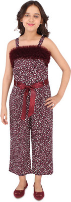 Cutecumber Printed Girls Jumpsuit