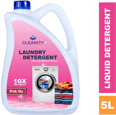 cleanity Liquid Detergent for washing machine and use for hand wash 5 ltr Lily Liquid Detergent(5000 ml)