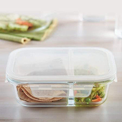 brahmani Glass Lunch Box with 1 COMPARTMENTS,AIRTIGHT, 630ML,Pack of 1 1 Containers Lunch Box(630 ml)