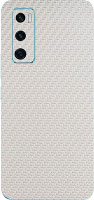 Jeeva Creation Vivo V20 Se, vivo v20 se Mobile Skin(Ultra Super White Carbon Fiber Skin With High Matte Finish..,)