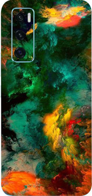 Jeeva Creation Vivo V20 Se Mobile Skin(Ultra Super Multicolor Clouds Skin With High Matte Finish..,)