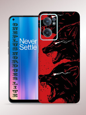 OggyBaba OnePlus Nord Ce 2 Lite 5g, Red wolf Mobile Skin(Multicolor)