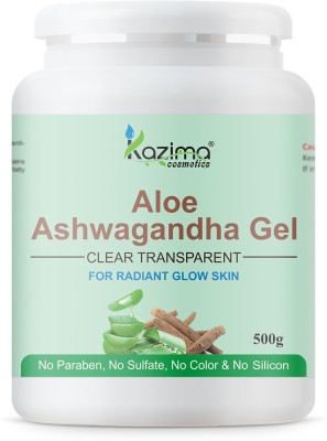 Kazima Aloe Ashwagandha Gel for Face, with Aloe Vera & Ashwagandha for Face Glow(500 g)