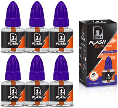 DND Flash Mosquito Repellent Vapouriser Refill | Prevents Malaria & Dengue | Mosquito Vaporiser Refill(6 x 45 ml)