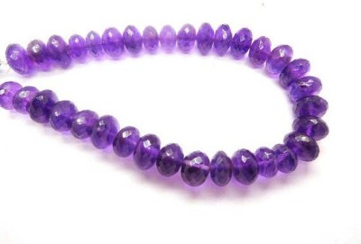 LKBEADS 8 inch strand of gem amethyst rondelle faceted Purple beads Amethyst Stone Necklace