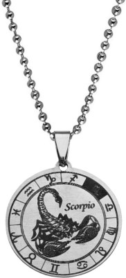 Shiv Jagdamba Zodiac Scorpion Horoscope Astrological Sign Charm Necklace Gift For Him Her Sterling Silver Stainless Steel Pendant