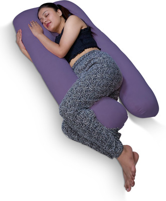 KWALITY DREAMS Microfibre Solid Pregnancy Pillow Pack of 1(Purple)
