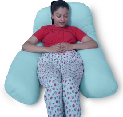 KWALITY DREAMS Microfibre Solid Pregnancy Pillow Pack of 1(Aqua Blue)