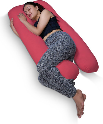 KWALITY DREAMS Microfibre Solid Pregnancy Pillow Pack of 1(Red)