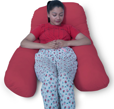 KWALITY DREAMS Microfibre Solid Pregnancy Pillow Pack of 1(Red)
