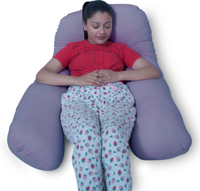 KWALITY DREAMS Microfibre Solid Pregnancy Pillow Pack of 1(Light Grey)