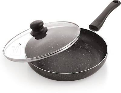 iVBOX ® Eco-Plus 260cm Non-Stick Cookware Frying Pan With Outer Hard-Stone Coating Fry Pan 26 cm diameter with Lid 1.5 L capacity(Aluminium, Non-stick, Induction Bottom)