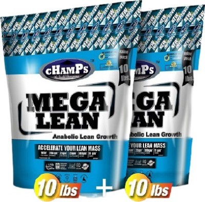 CHAMPS NUTRITION CHAMPS MEGA LEAN 20LB(10LB+10LB) COMBO PACK Weight Gainers/Mass Gainers(9 kg, BANANA)