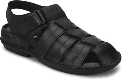 FASHION VICTIM Men Sandals(Black , 9)