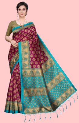 Divastri Printed Bollywood Art Silk Saree(Magenta)