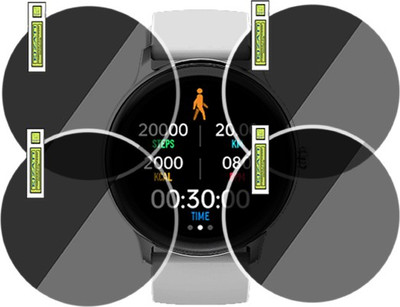 EJZATI Screen Guard for Fire Boltt Hurricane Smartwatch SCREEN TEMPERED(Pack of 4)