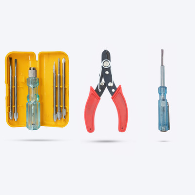 Hillgrove HGCM308M1 5in1 Repair Screw driver Tool Kit Set with Line Tester and Wire Cutter Combination Screwdriver Set(Pack of 3)