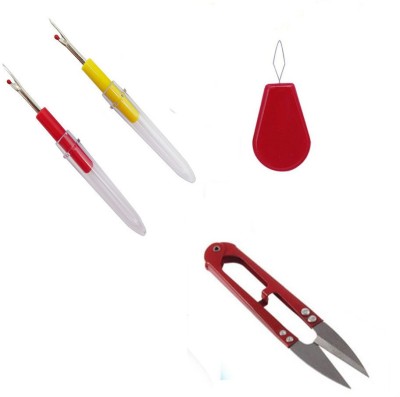 Crafts Haveli 3 Items Combo : 2 Seam Ripper, 1 Thread Cutter & 1 Needle Threader Sewing Kit