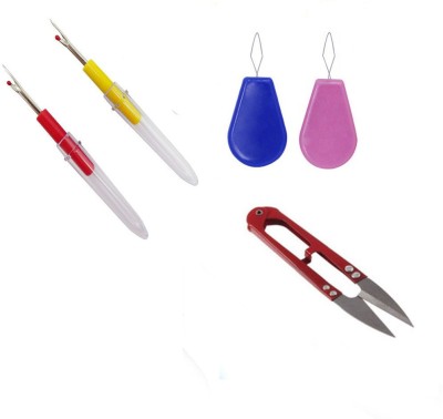 Crafts Haveli 3 Items Combo : 2 Seam Ripper, 1 Thread Cutter & 2 Needle Threader Sewing Kit