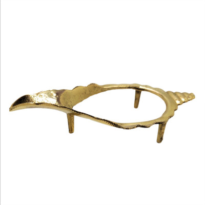 Divine Bazaar Shankh Stand For pooja, jal shankha Stand Decorative Shankh(Gold)