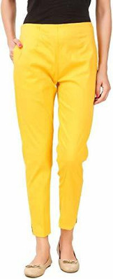 Kanna Fabric Regular Fit Women Yellow Trousers