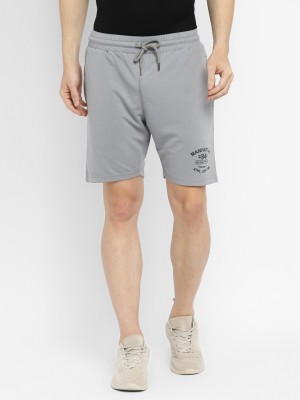 METRONAUT Solid Men Grey Bermuda Shorts, Basic Shorts, Regular Shorts, Casual Shorts