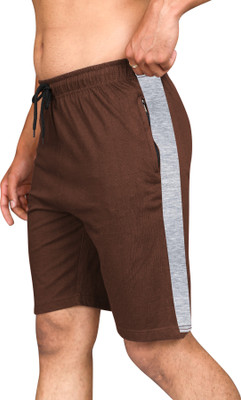 RazcalJack Color Block Men Brown Regular Shorts