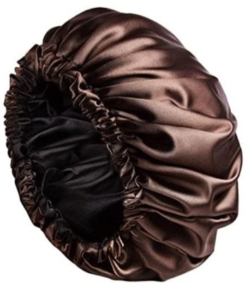 TIVRA Satin-Silky-Brown-Sleep-Cap 1