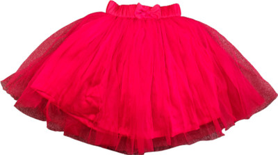 rayie collection Solid Girls Flared Red Skirt