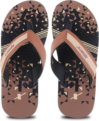 Sparx Men Flip Flops(Tan, Black , 8)