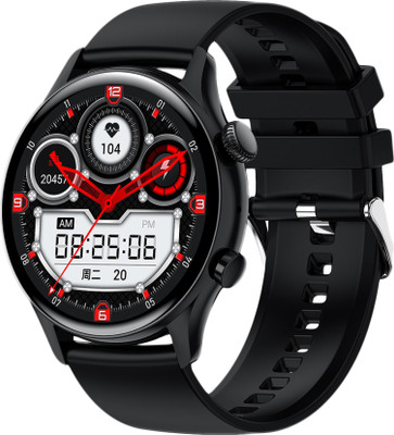 Gizmore GizFit GLOW AMOLED With 3.4 Cm | ALWAYS-ON | 550 NITS Brightness | BT Calling Smartwatch  (Black Strap, Regular) For Rs. 1499 @ 83 %