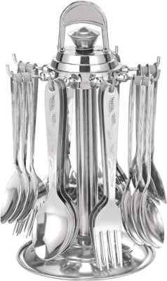 Troozy Lovely cutlery set with stand holder for spoon and fork stainless steel Stainless Steel Table Spoon Set(Pack of 25)