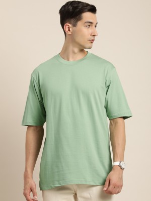 DIFFERENCE OF OPINION Printed Men Round Neck Green T-Shirt